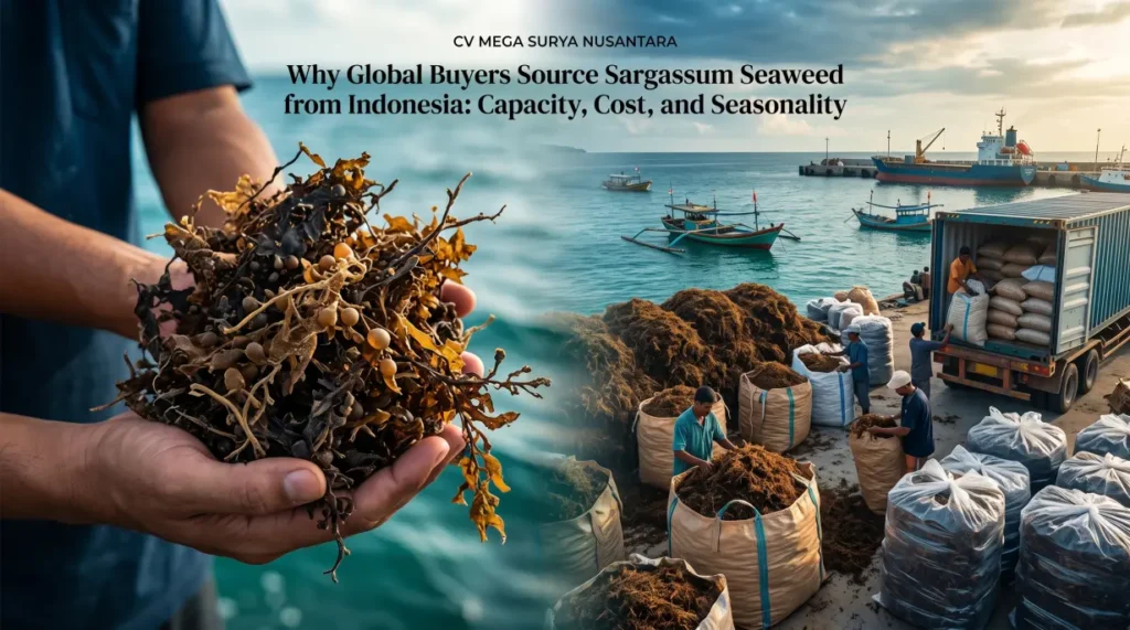 Why Global Buyers Source Sargassum Seaweed from Indonesia: Capacity, Cost, and Seasonality